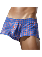 Men's Low-Rise Plaid Sexy Pouch Boxers