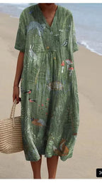 Women's Comfortable Loose Printed Long Dress