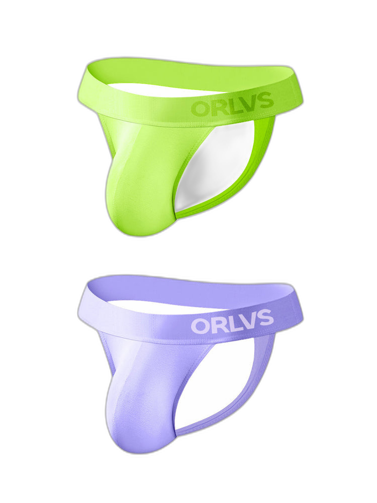 2 Pack Men's Large Pouch Enhancing Modal Breathable Thong