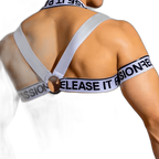Dog & Master Harness And Cuff Set White