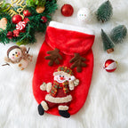 Pet Christmas Costumes Flannel Material Suitable For Small Cats And Dogs