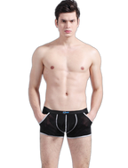 3 Pack Men's Long Leg Boxer Briefs Made of Ultra-Thin Ice Silk with Anti-Wear Elastic