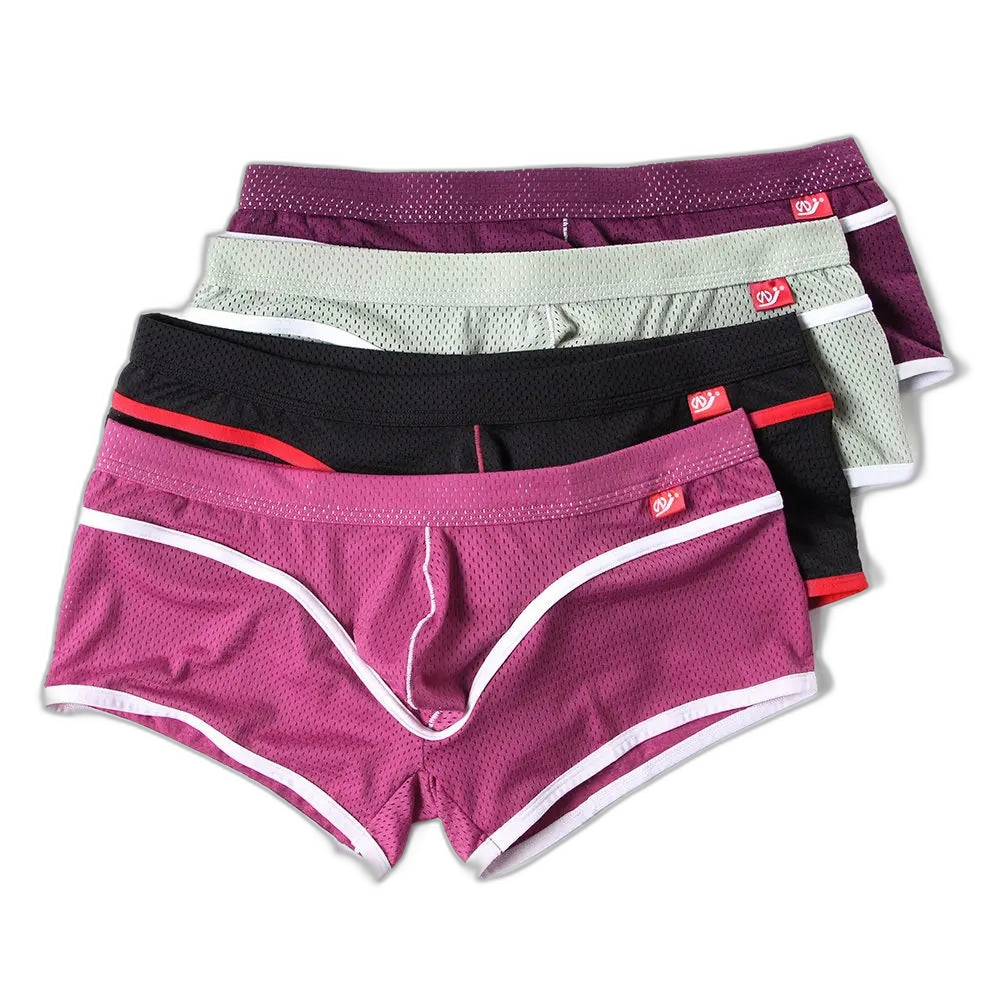 2 Pack Breathable Mesh Lightweight Summer Men's Boxer Briefs