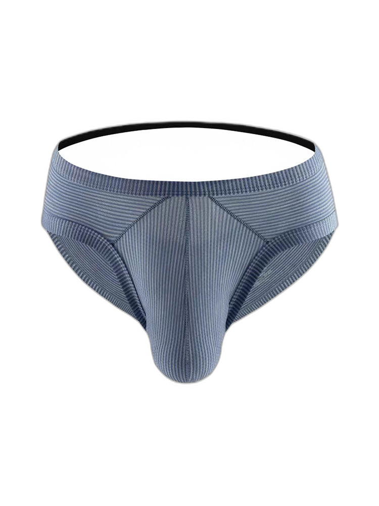 2 Pack Men's Low Rise Back Hollow 3D U-convex Large Pouch T-Back Briefs