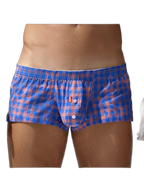 Men's Low-Rise Plaid Sexy Pouch Boxers