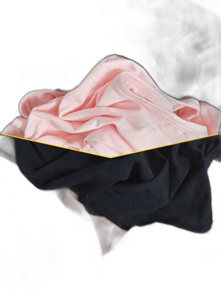 2 Pack Men's Ultra-Soft Modal Breathable Mesh Ice Silk Briefs