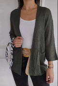 Women's Waffle Nine-quarter Sleeve Urban Casual Cardigan Coat