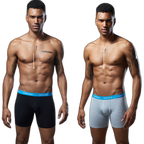 3Pcs Men's Sports Cotton Soft Solid Color Boxer Briefs