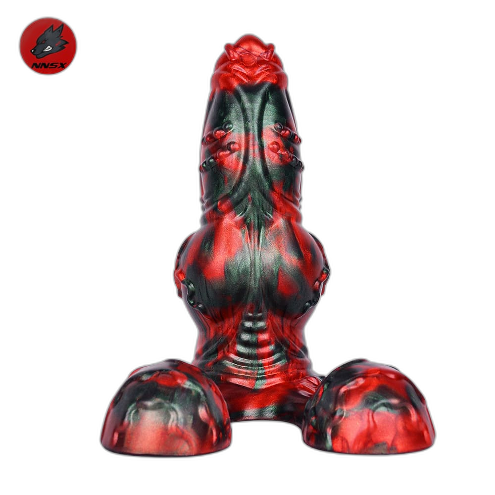 BlazeKnot - 7.7 Inch Silicone Fantasy Dildo – Dog Knot Dildo