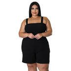 Fashionable Solid-Color Slim-Fit Ruched Backless Jumpsuit