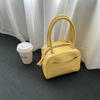 Fashionable And Simple Litchi Pattern Box-shaped Handbag