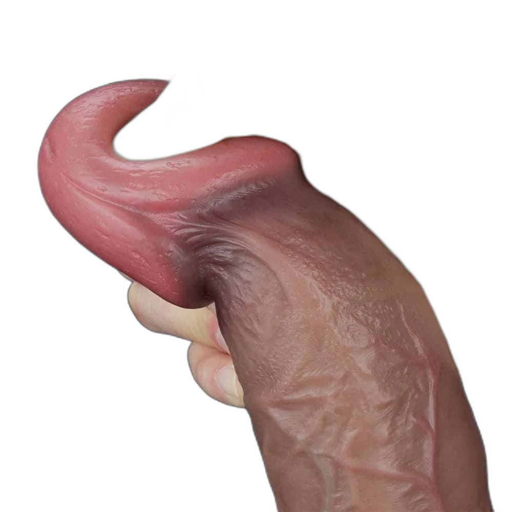 KingCurve - 10.5 Inch Realistic Dual Density Dildo - Curve Dildo