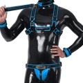 Furrjoi Harness, Cuff, Collar, Lead Underwear Bundle Blue