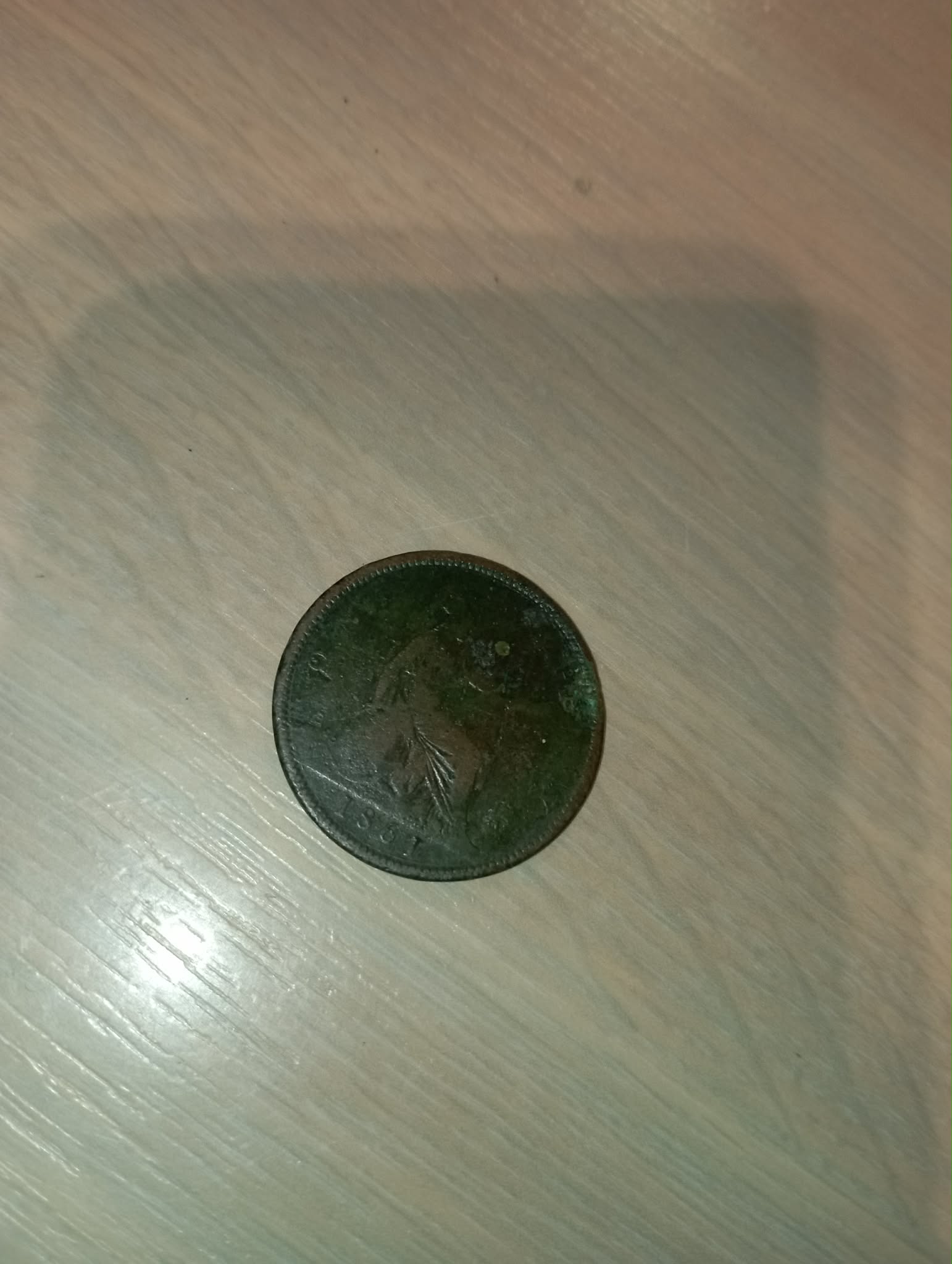 1861 Queen Victoria "Bun Head"ONE PENNY