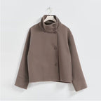 Commuter's All-matching Stand Collar Breasted Woolen Coat