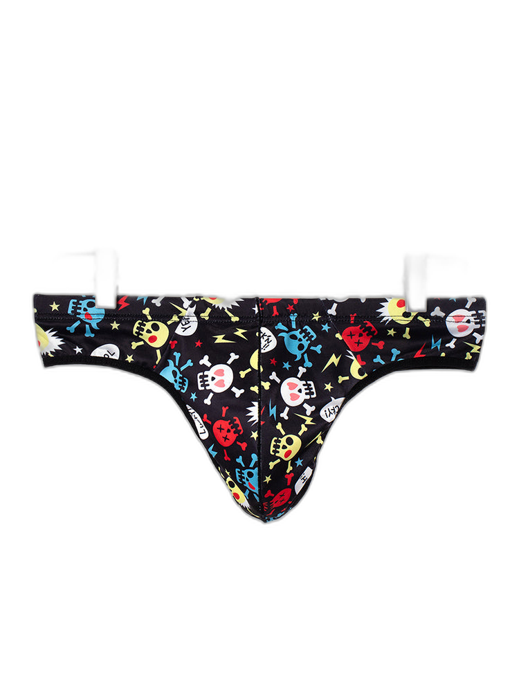 3 Pack Men's Skull Print Thong - Edgy & Sexy