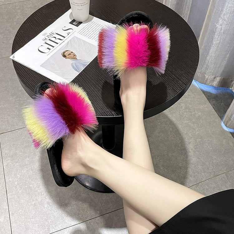 New Style European And American Casual Flat Slippers For Autumn Winter