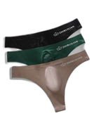 4-pack Men's Sexy Solid Color Letter Seamless Thong