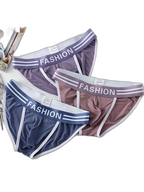 3 Pack Men's High-Cut Sexy Comfortable U-Convex Breathable Briefs