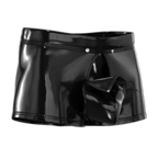 Open-Front Leather Boxer Briefs