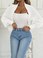 Women's Cardigan Short Coat Shawl Irregular Sweater