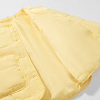 Autumn Women Clothing Yellow Quilted Cotton Plaid Cotton Clothing Cotton Coat