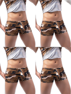 4-pack Men's Low-rise U-pouch Camouflage Boxer Briefs
