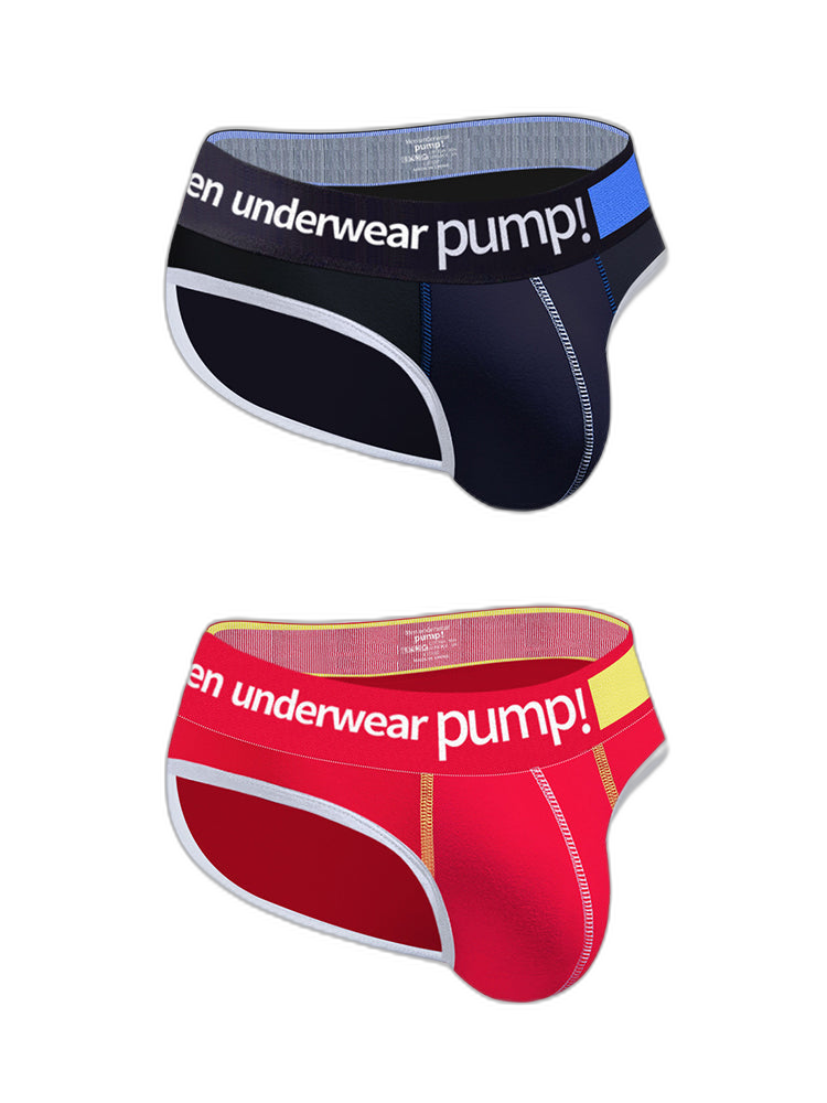 2 Pack Men's Middle-Rise Cotton Sexy Briefs