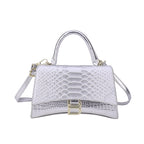Women's Snake Pattern B Word Handbag