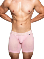 2 Pack Men's Trendy Breathable Ice Silk Boxer Briefs