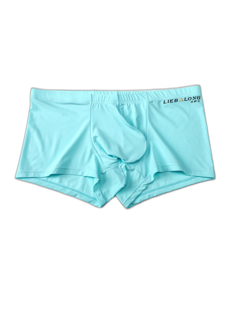 3 Pack Men's Breathable Ice Silk Double-Layered Big Pouch Sexy Boxer Briefs