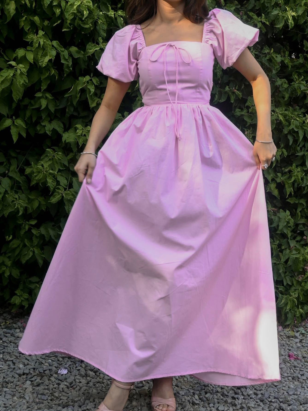 Puff Sleeve Tie Dress