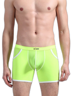 3 Pack Men's Long Leg Boxer Briefs Made of Ultra-Thin Ice Silk with Anti-Wear Elastic