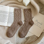 Solid Color Fashion Warm Classic Pattern Wool Socks