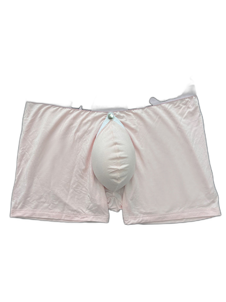 Men's Detachable Pouch Easy-Access Open Fly Modal Split-Crotch Boxers Briefs