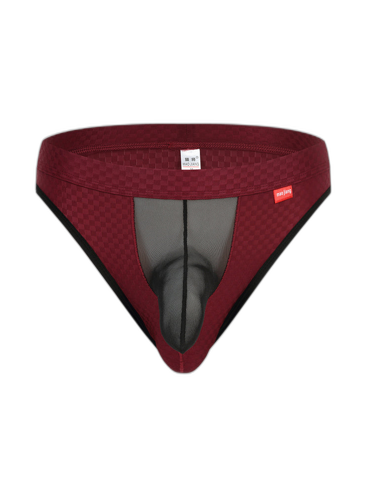 2 Pack Men's Sexy Thongs with Transparent Elephant Trunk