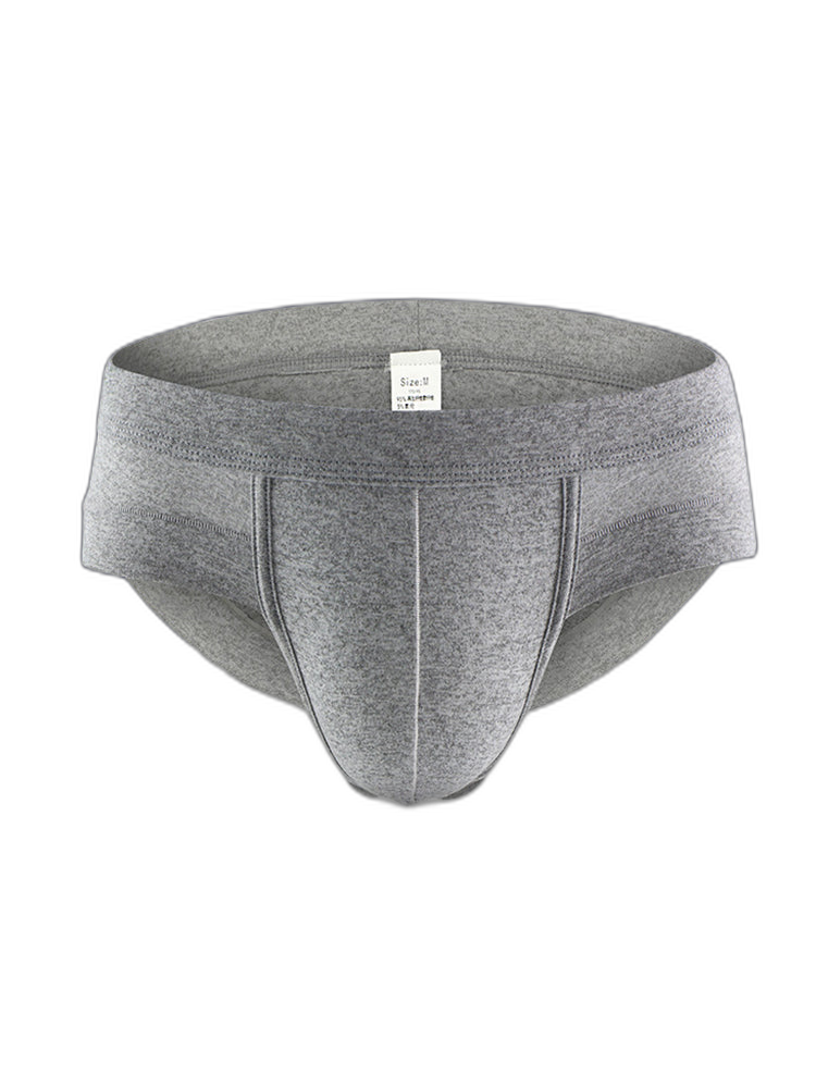 4 Pack Men's Solid Breathable Anti-Pinch Briefs
