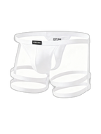 2 Pack Men's Low-Rise Sexy Thong with U-Pouch and Fixed Thigh Straps