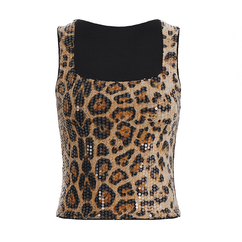 Tight-fitting Tank Top With A Distinctive American-style Design Trendy Cropped Crop Top