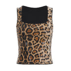 Tight-fitting Tank Top With A Distinctive American-style Design Trendy Cropped Crop Top