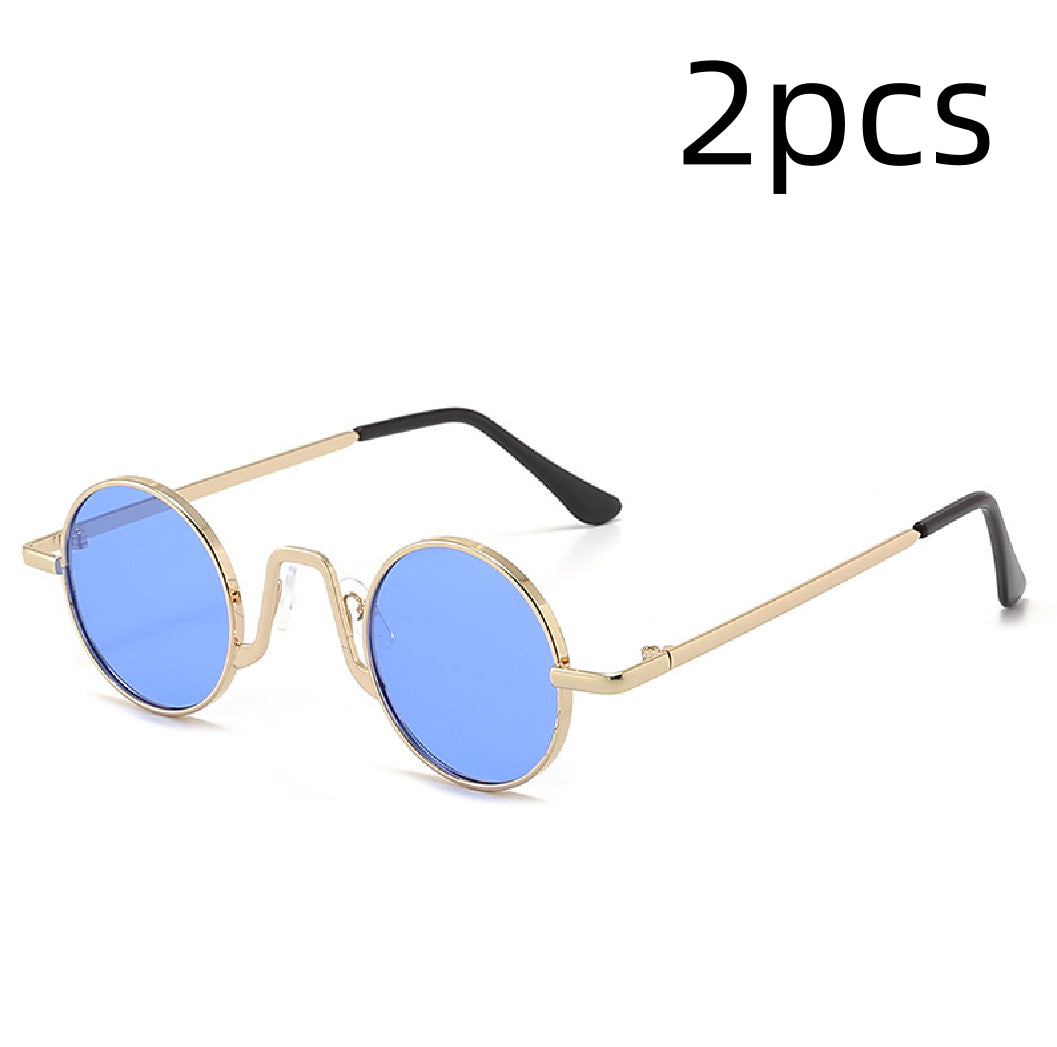 Retro Hip Hop Sunglasses Small Frame Round