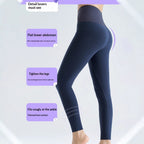 Yoga Pants With Fleece Lining And Brushed White Truffle