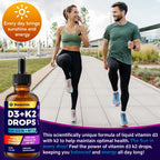 Vitamin D3 K2 Tropfen 10000IE mit Bio-Schwarzkümmelöl – 6-in-1 Flüssigkeit (59 ml)