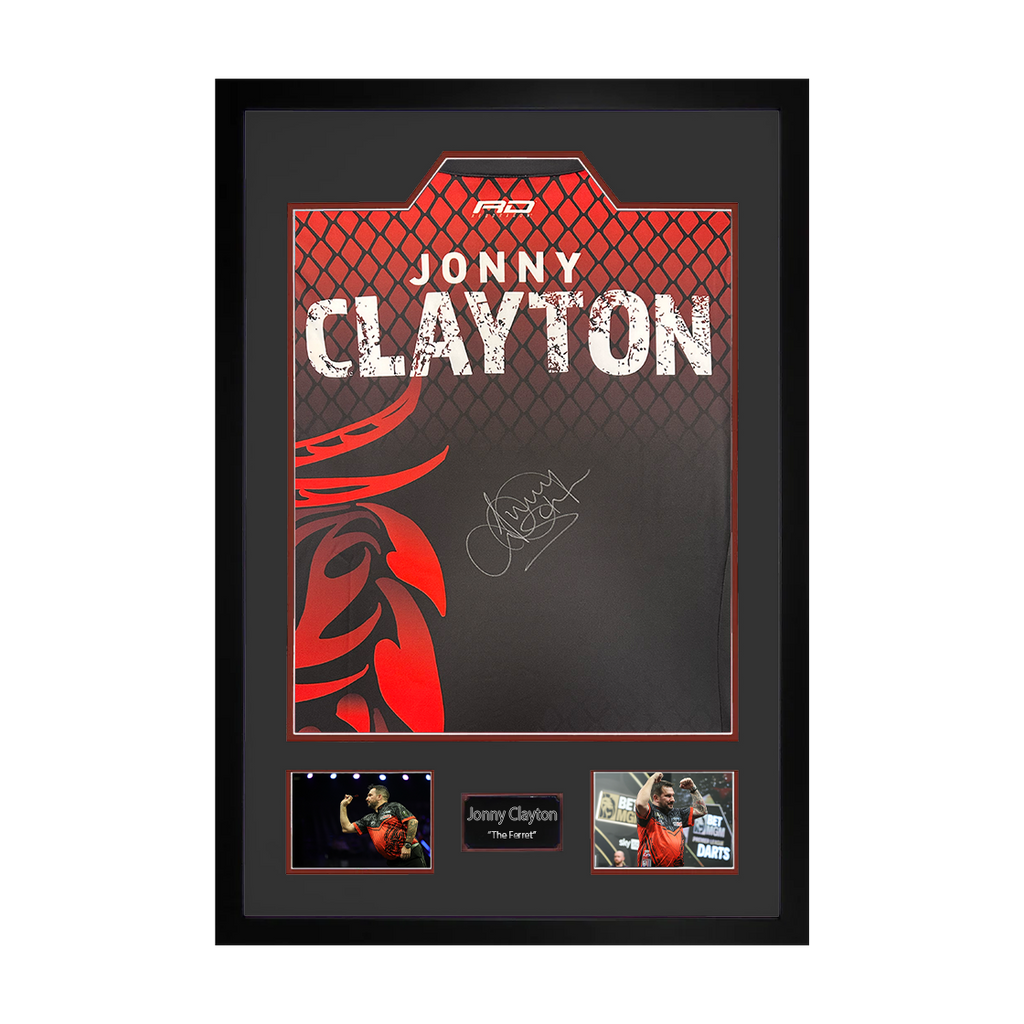 Jonny Clayton Signed Shirt Premium Frame