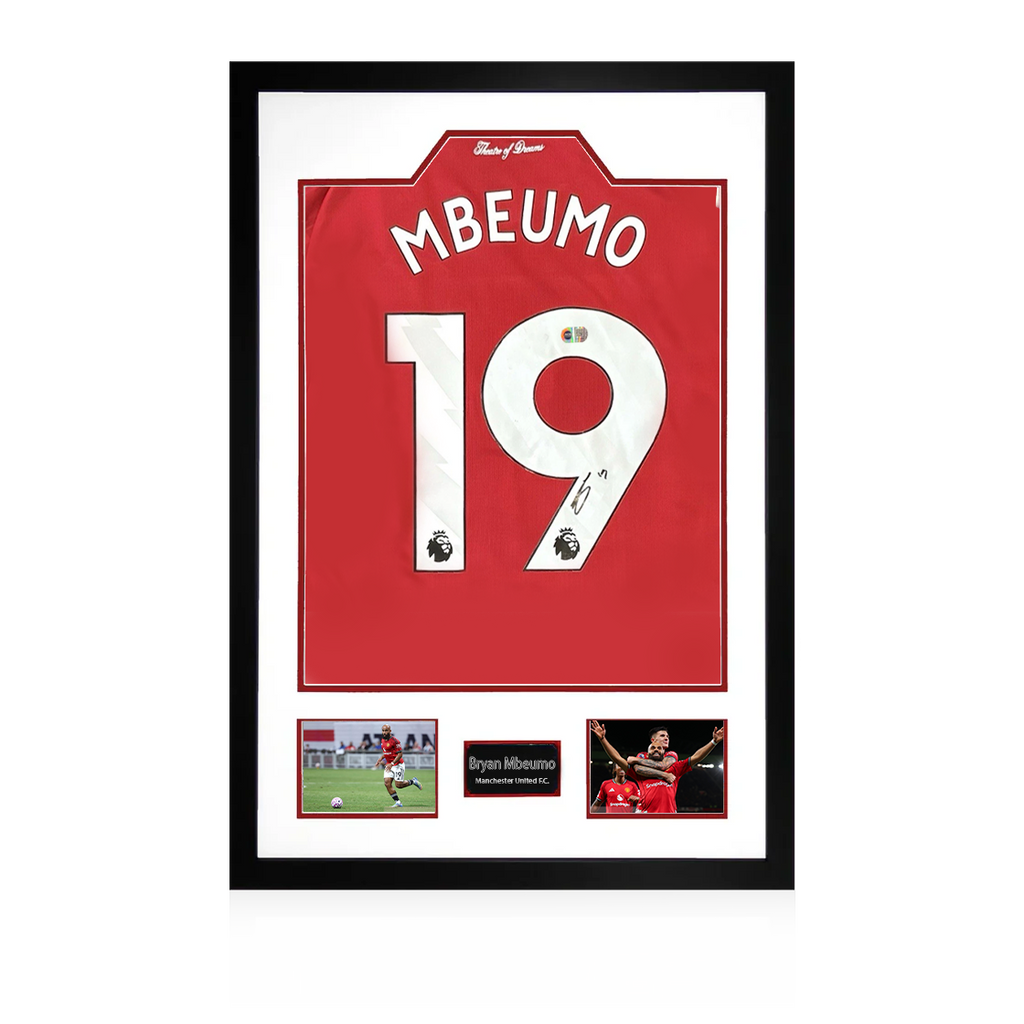 Bryan Mbeumo Signed Manchester United Shirt Premium Frame (ACG Cert)