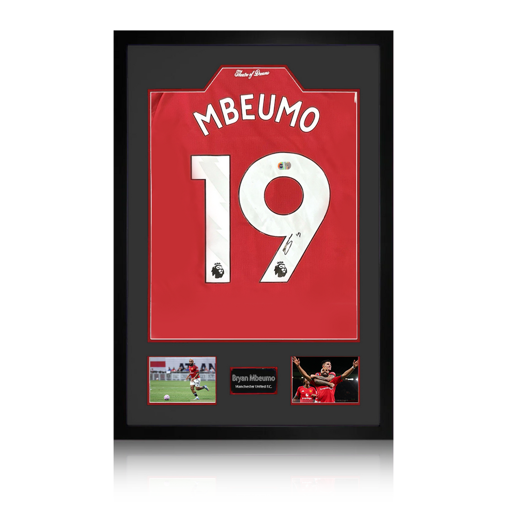 Bryan Mbeumo Signed Manchester United Shirt Premium Frame (ACG Cert)
