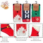 Sock Stack Men's Christmas Slipper Socks 3 Pack UK Sizes 6-11 Santa And Elf Designs