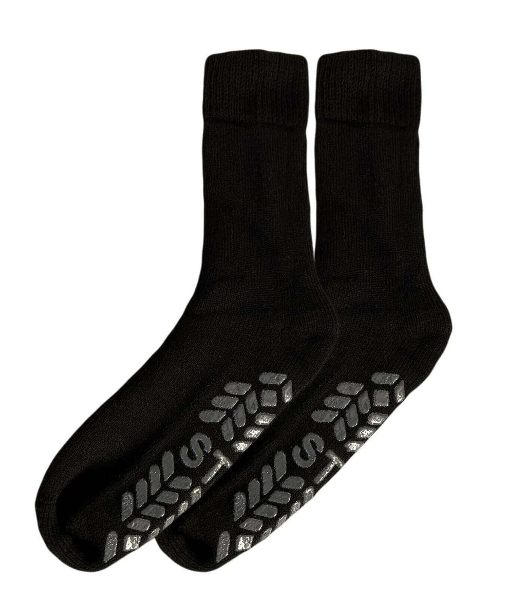 Sock Stack Mens Thermal Slipper Socks Non Slip Thick Fleece 3 Pairs UK Size 6-11