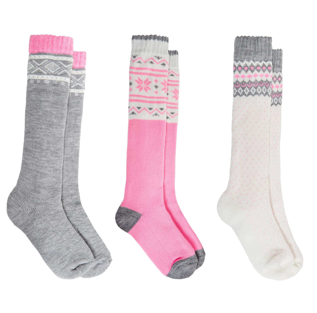 Daisy Dreamer Thermal Womens Wellington Socks 3 Pairs UK 4-7 Reinforced Heel And Toe
