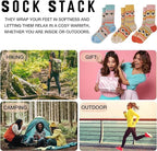 Daisy Dreamer 3 Pairs Womens Alpaca Wool Socks Natural Thermal Winter Boot Socks Non Slip